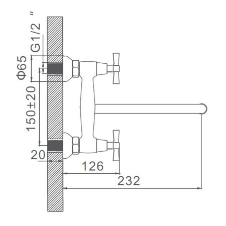 Смеситель для кухонной мойки двухвентильный Gerhans K14313