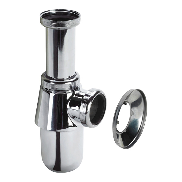 Сифон хромированный без выпуска и сливной трубки 1"1/4 х 32 мм Viega