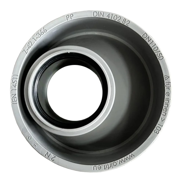 Переходник эксцентрический DN 110/50 мм для срезанной трубы Airfit