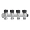 Коллектор распределительный 3/4" х 3/4"ЕК, на 2 выхода, хром, VARMEGA