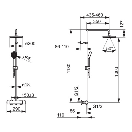 Термостатическая душевая система Oras Nova 7402U