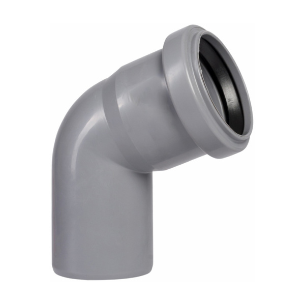 Угол для внутренней канализации 50 х 67° Wavin