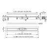 Трап для душа с решеткой 950 х 75 мм Alcaplast APZ9-950M