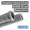 Труба ПВХ для внутренней канализации OPTIMA Wavin 50 х 3.0 х 500 мм Труба ПВХ для внутренней канализации OPTIMA Wavin 50 х 3.0 х 500 мм