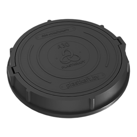 Люк легкий канализационный 3.0 т Plastkraft (Сандкор) черный