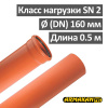 Труба наружная канализационная ПВХ SN2 160 х 3.2 х 500 мм Armakan Польша