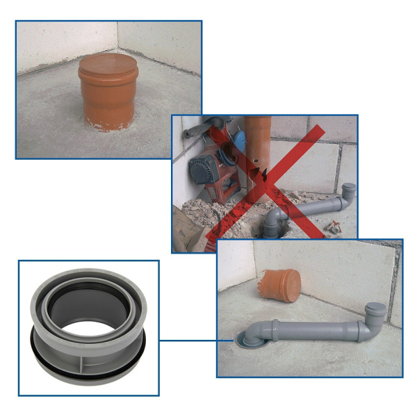 Переходник DN 110/75 для срезанной трубы Airfit