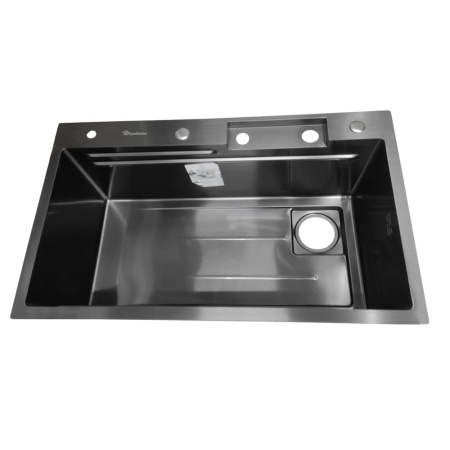 Мойка кухонная Diadonna ДS7545B (750 х 540 х 200мм) многофункциональная с водопадом