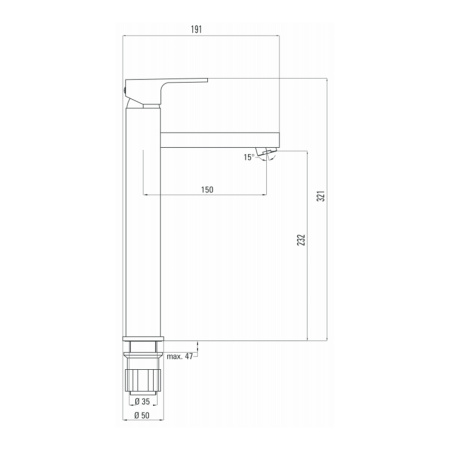 Смеситель для умывальника Deante ANEMON BCZ_W21K высокий белый хром