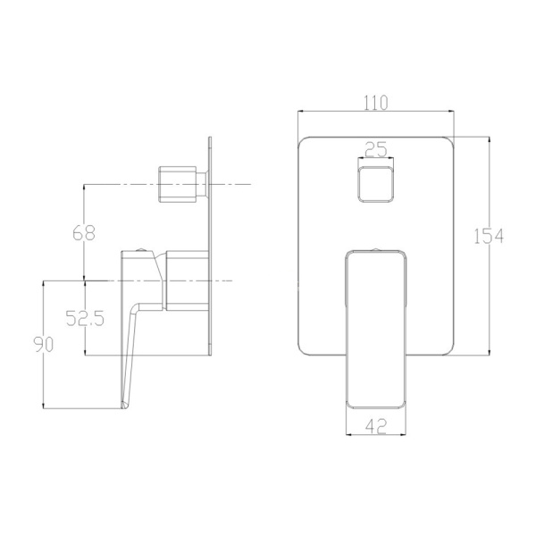 Душевая система скрытого монтажа Omnires Parma BLACK SYSPM10BL черная
