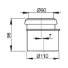 Редукция (переход) для инсталляции 90 х 110 мм Alcaplast M907