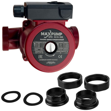 Насос циркуляционный UPE 32/8-180 с гайками MAXPUMP Насос циркуляционный UPE 32/8-180 с гайками MAXPUMP