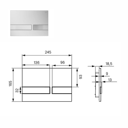 Инсталляция IDDIS Profix комплект с подвесным унитазом Bild и кнопкой Unifix