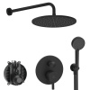 Душевая система скрытого монтажа Ideal Standard Ceraline Black 6 в 1, чёрный (верхний душ 300 мм)