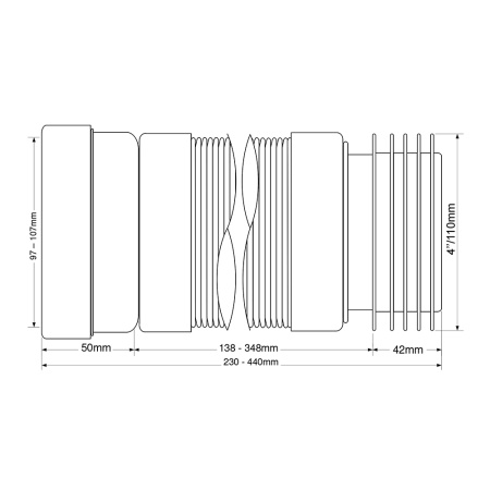 Гофра с мажетой для подключения унитаза McALPINE арт. WC-F23 R-PL Гофра с мажетой для подключения унитаза McALPINE арт. WC-F23 R-PL