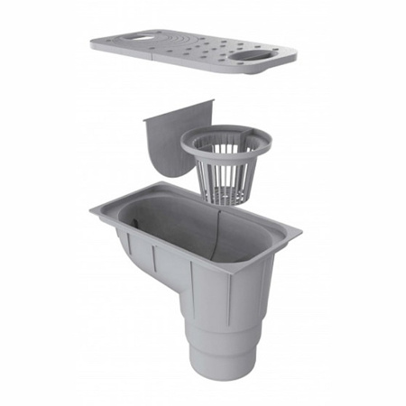 Трап уличный прямой 110-125 Ecoteck (металлик)