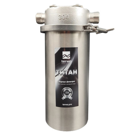 Корпус магистрального фильтра Terwa Титан 10 ВВ (с манометром) 1"
