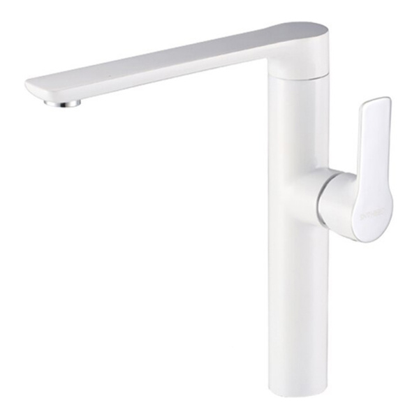 Смеситель для кухонной мойки Gerhans K14015W высокий белый хром