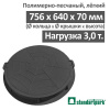 Люк канализационный лёгкий 3 т чёрный, Стандартпарк