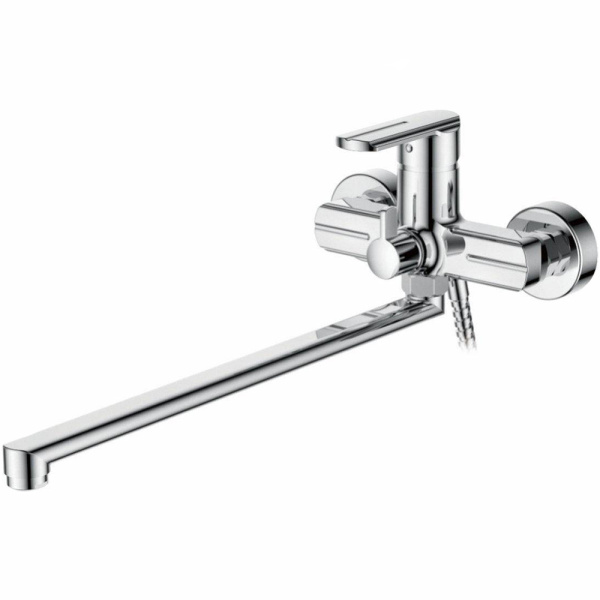 Смеситель для ванны Ledeme L2266 длинным изливом хром