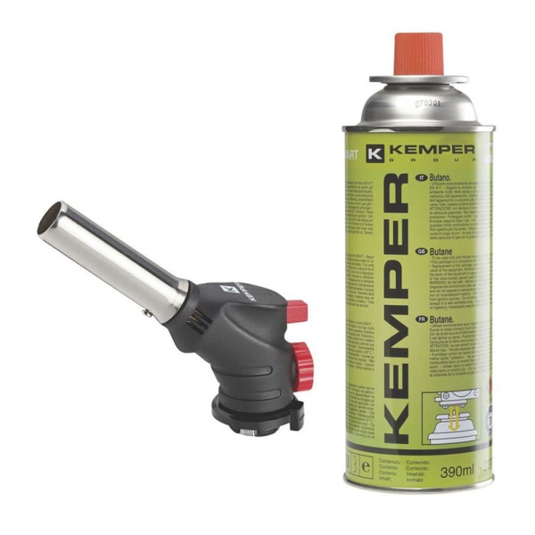 Лампа паяльная / горелка газовая KEMPER 1059KIT с баллоном 577 (пьезоподжиг) Лампа паяльная / горелка газовая KEMPER 1059KIT с баллоном 577 (пьезоподжиг)