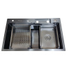 Мойка кухонная Diadonna ДS7545B (750 х 540 х 200мм) многофункциональная с водопадом