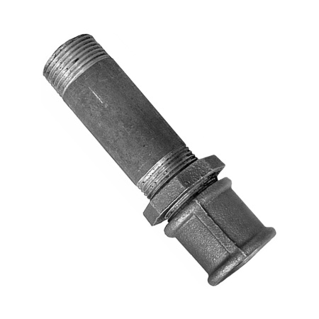 Сгон стальной в сборе черный 1/2"