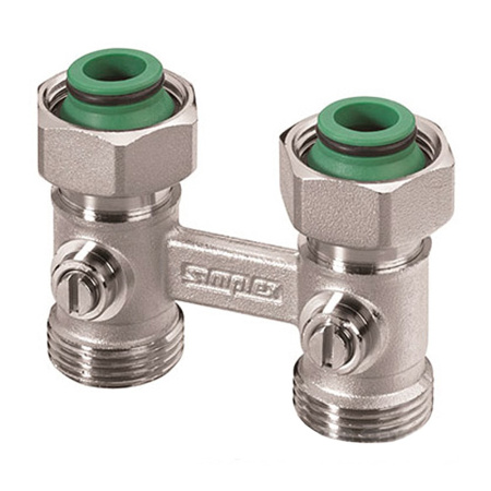 Узел прямой для радиаторов нижнего подключения ВР 3/4" х НР 3/4" Simplex Standard line D1/50