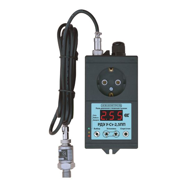 Реле давления с выносным датчиком РДЭ У-Ст-2,5ПП (2.5 кВт) Акваконтроль