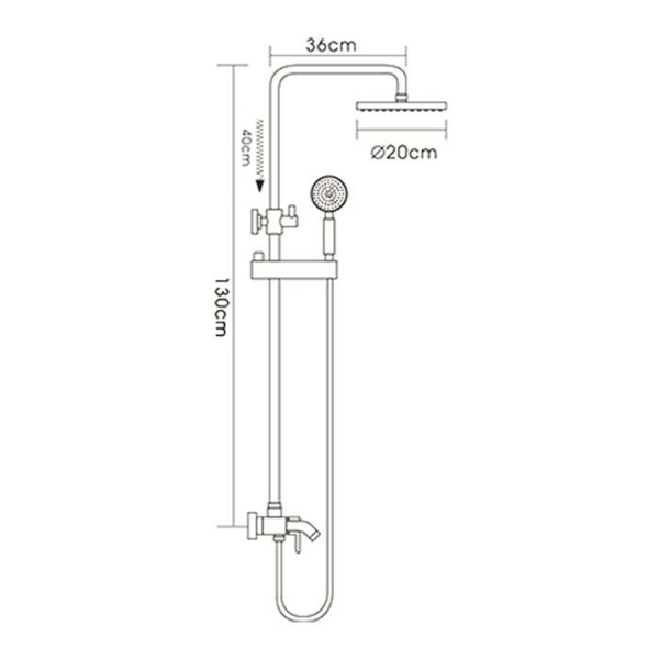 Душевая система с изливом Frap F2416 хром