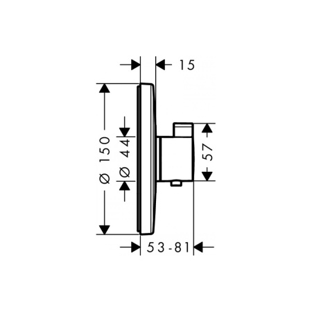 Термостатический смеситель скрытого монтажа для душа Hansgrohe Ecostat S 15755000