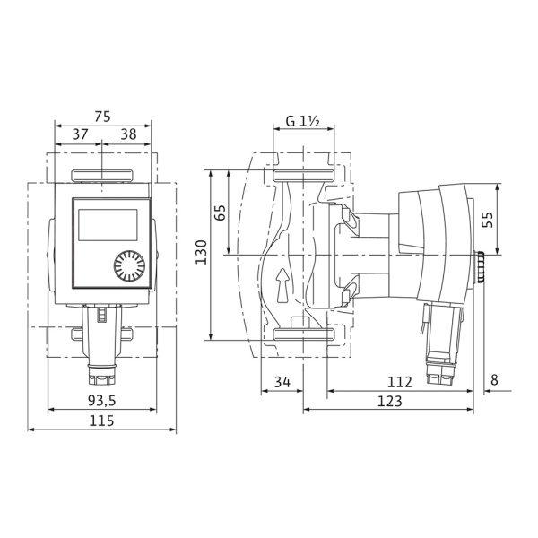 Насос циркуляционный Wilo Stratos PICO 25/1-4-130 Насос циркуляционный Wilo Stratos PICO 25/1-4-130