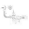 Сифон для ванны с переливом 1 1/2" х 40/50 Ани Е255 регулируемый