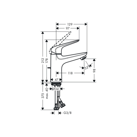 Смеситель для умывальника Hansgrohe Novus 71030000