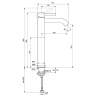 Смеситель для раковины Ideal Standard Ceraline Black BC269XG, высокий