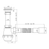 Сифон для мойки 1 1/2" с гибкой трубой 40 х 40/50 мм Ани Грот А0115