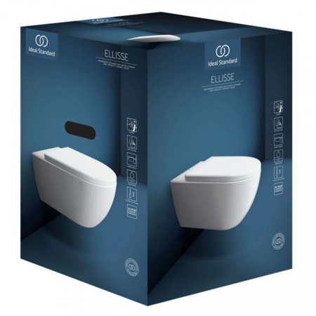 Унитаз подвесной безободковый Ideal Standard Ellisse RimLS с крышкой Soft Close с плавным закрытием