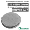 Люк канализационный лёгкий 3 т серый, Стандартпарк