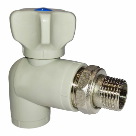 Кран ПП для радиатора 20 х 1/2" НР угловой Aquapipe