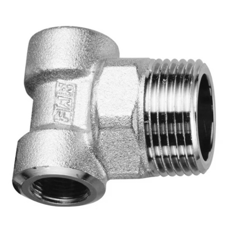 Узел для подсоединения коллекторов  1/2"ВР х 1"НР х 1/2"ВР хромированный FAR