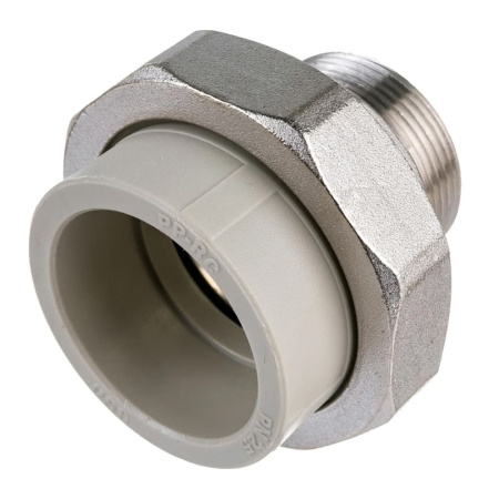 Муфта разъёмная (американка) ПП 50 х 1 1/2" НР серая VALFEX