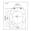 Сиденье для унитаза STYRON DUNA (плавное закрывание)