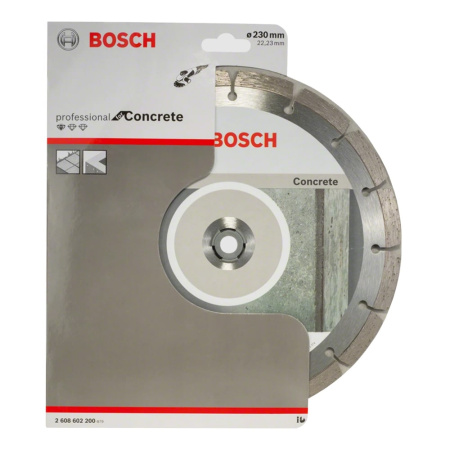 Диск алмазный отрезной 230 х 22.2 мм BOSCH Standard for Concrete (по бетону) Диск алмазный отрезной 230 х 22.2 мм BOSCH Standard for Concrete (по бетону)