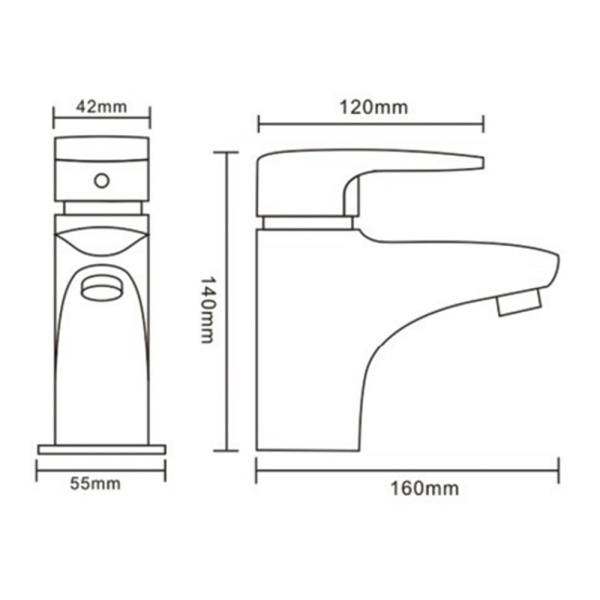 Смеситель для умывальника с гигиеническим душем Frap F1268 хром