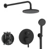 Душевая система скрытого монтажа Ideal Standard Ceraline Black 6 в 1, чёрный (верхний душ 200 мм)