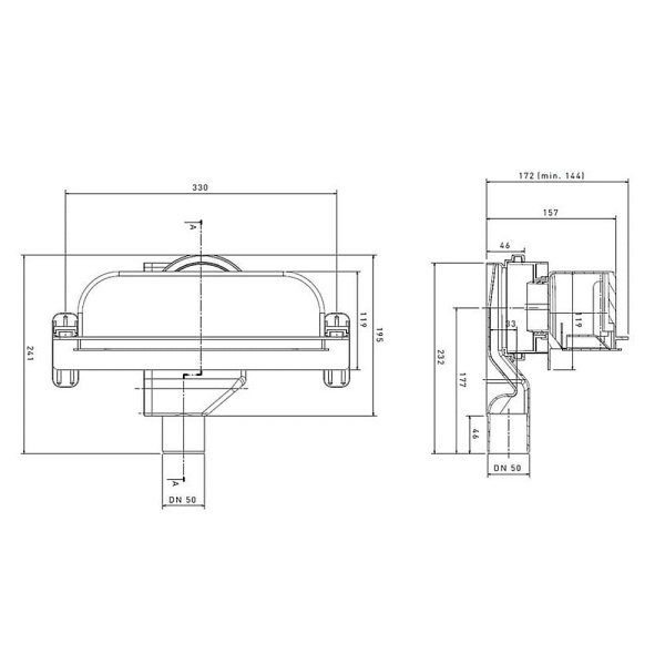 Душевой трап пристенный 300 мм Pestan Confluo Wall Drain (хром матовый)