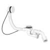 Сифон для ванны автомат McAlpine SLIM MP31SSF-WHBR белый с ревизией (40/50 мм)