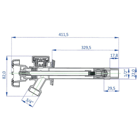 Кран незамерзающий 300 мм с антисифоном Rommer