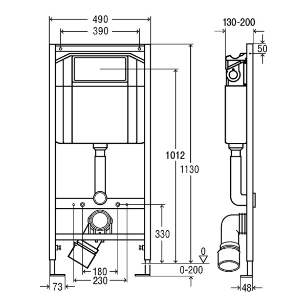 Инсталляция для подвесного унитаза Viega Eco с кнопкой арт. 673192 Инсталляция для подвесного унитаза Viega Eco с кнопкой арт. 673192