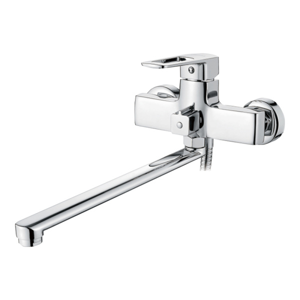 Смеситель для ванны Ledeme L2267 с длинным изливом 400мм хром